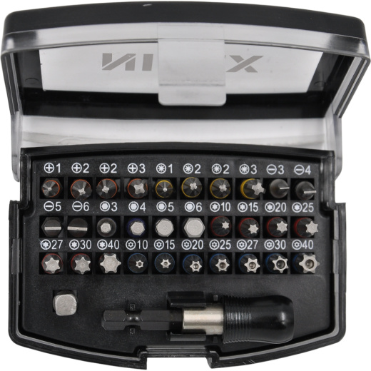 Набор бит NIREX Profi с магнитным адаптером в боксе 32 предмета NBS-32